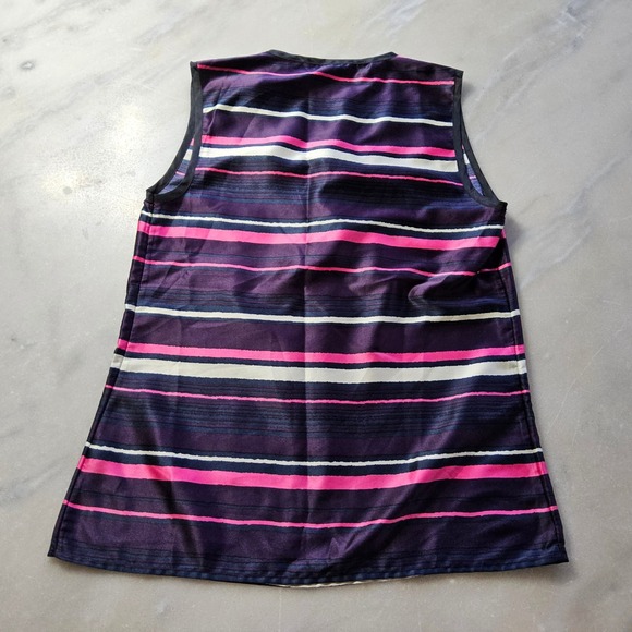 Outback‎ Red Womens XS Sleeveless Top Striped Purple Pink Casual Blouse - Picture 2 of 9